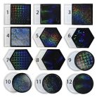 Szilikon öntőforma - hologramos alátét, hatszög 4.