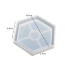 Szilikon öntőforma - hologramos alátét, hatszög 4.